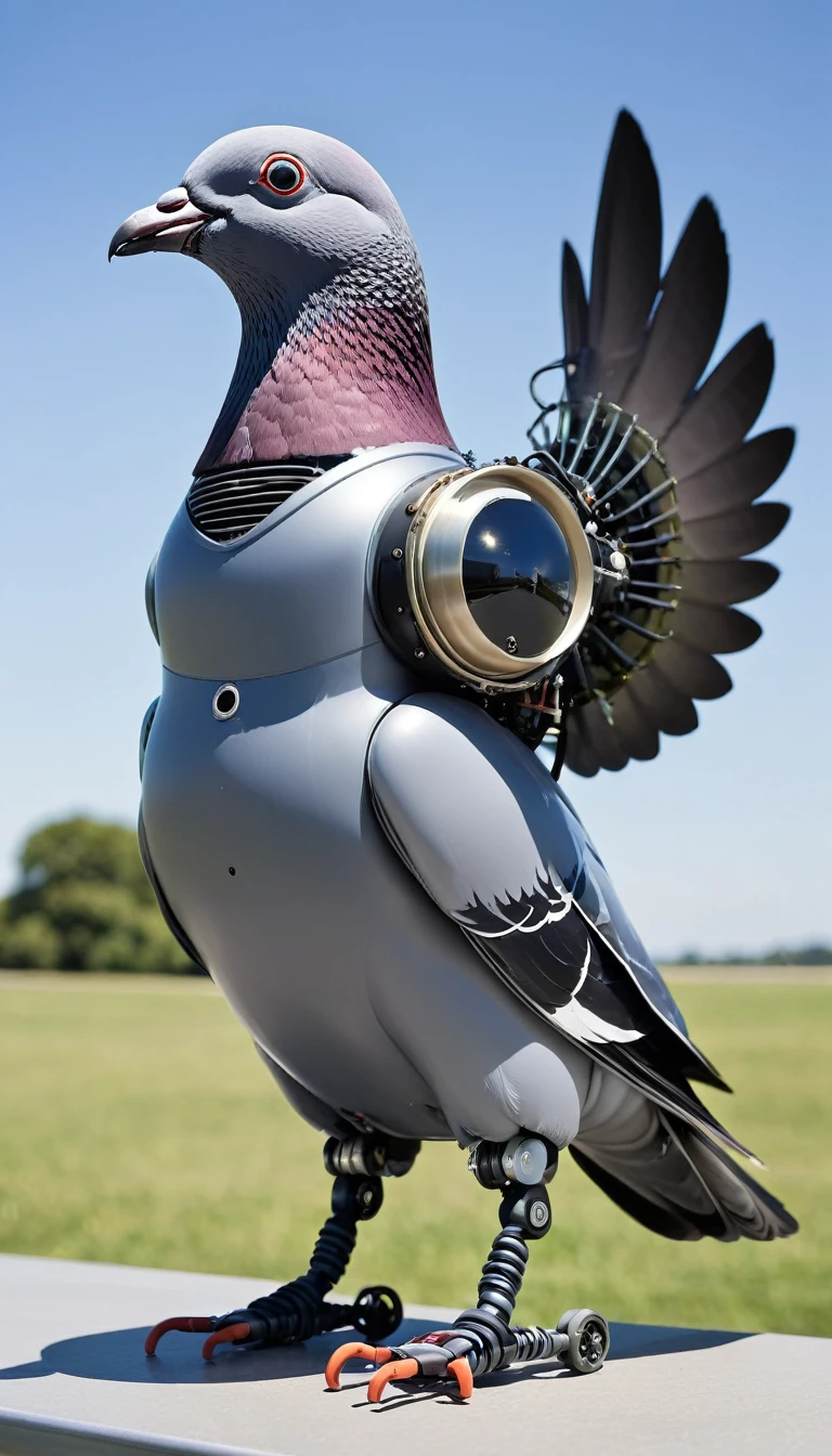 A jet-engine pigeon robot