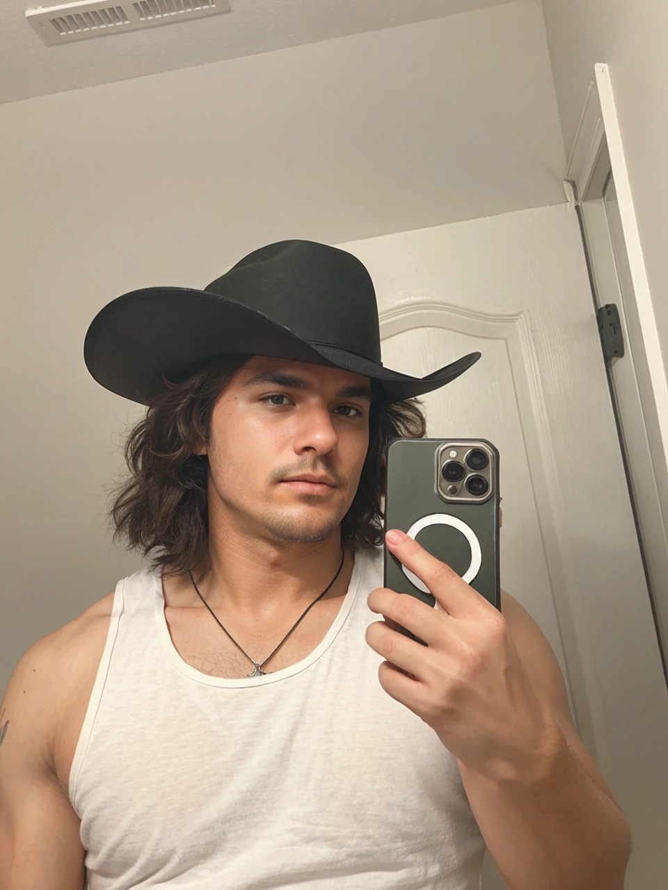 Make me a Midivil knight with an AK-47 and have me wearing a Cowboy hat helmet