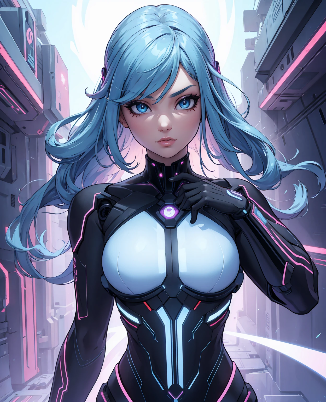 A beautiful futuristic cyber girl with neural network hair, futurism, ultra HD, super detaill, best qualityer, 8K  