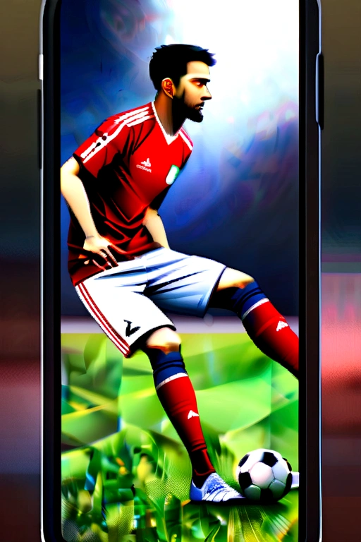 Create image of a soccer player with the image below 