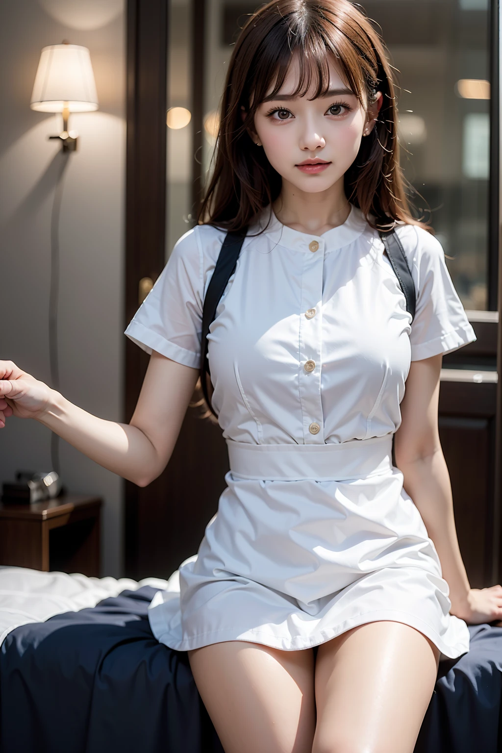 ((Cute OL in a suit、Smile Smile))、One beautiful woman、(Detailed eyes and face:1.2、Professional photography techniques)、Beautiful Hands、Thin legs、(Highest quality:1.2), 8k, Official Art, chest、(Moisturizing lips、Cute duck lips)、(I can see your underwear:1.2)、Trending on cgstation, Official Art, Whole Body Ezbian、Beautiful office lady、Cool look、(masterpiece:1.2)、(Highest quality)、(8k)、(Cinema Lighting)、(complicated)、Black Hair、(20 year old beautiful girl、Baby Face、Cute Face)、Gold decoration in hair、naked、Sweat、Beautiful breasts、chestのクローズアップ、Gardenia、Viola family、space、Looking at the audience、blush、Film Grain、chromatic aberration、 in sharp focus、Face Light、Dynamic Lighting、Cinema Lighting、(Cute Ties:1.3、Emma's name tie:1.2)、(The right move)、(Perfect pose)