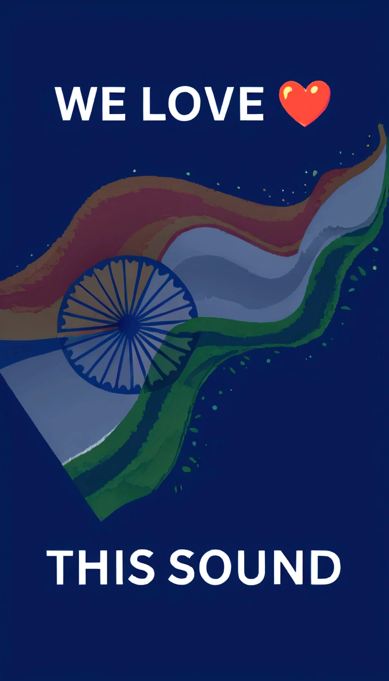 there is a poster with a flag and a heart on it, tricolor background, indian flag, indian, india, 1128x191 resolution, in simple background, indigo background, simple illustration, indigo, color illustration, indigo rainbow, provocative indian, colored illustration, digitally painted, clean cel shaded vector art, hd illustration, created in adobe illustrator