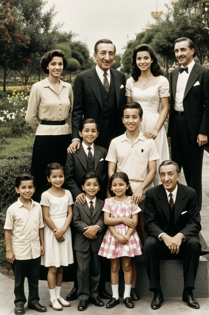 Walt Disney con su familia