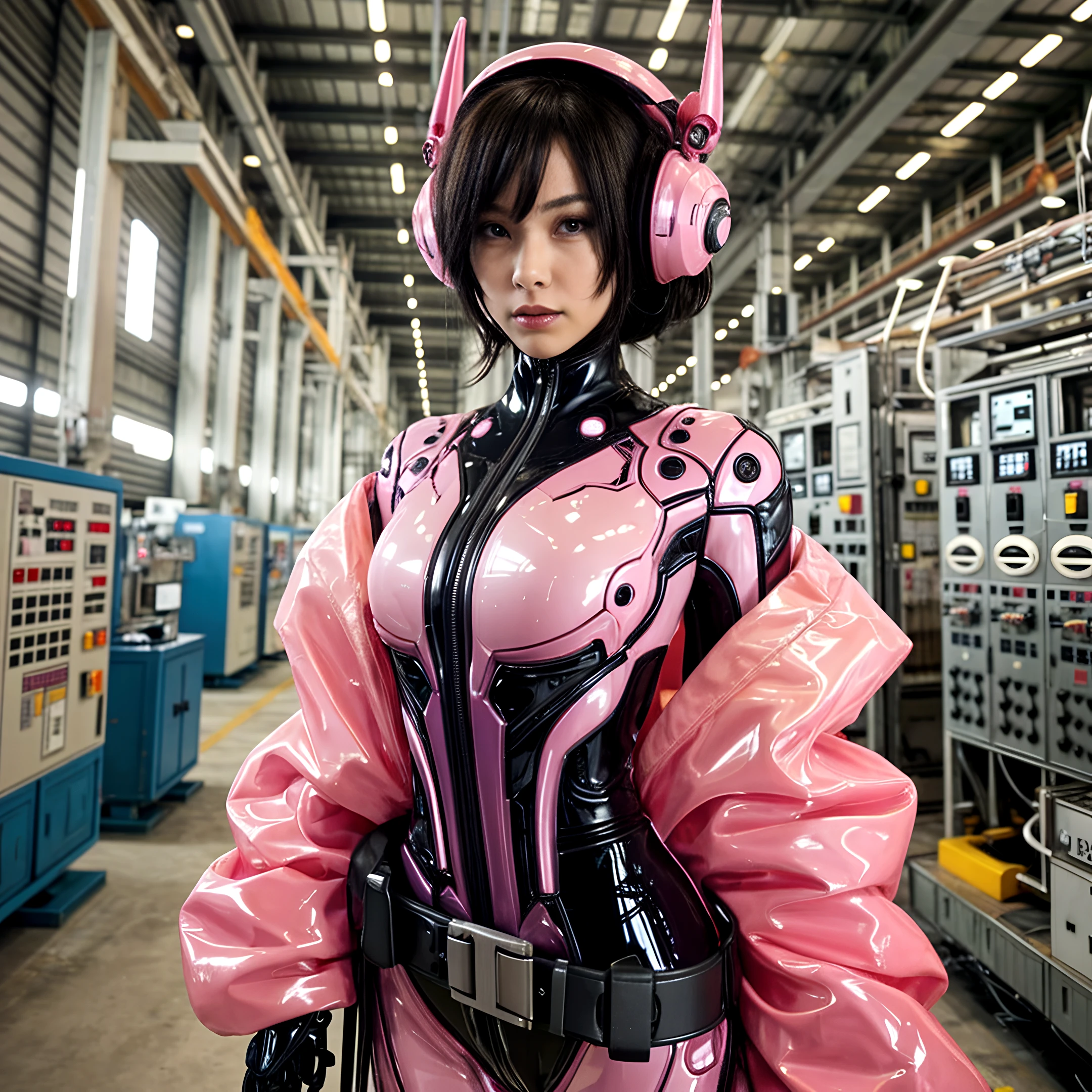 (8k、Raw photography、highest quality、masterpiece:1.2),(Black-haired、Very short hair:1.8),(Twin tails:1.4)、squat、View your viewers,Viewed from the front,erotic,白いskin,(Wearing a pink plug suit:1.9)、()、(Clothing that emphasizes the shape of your chest、Publish one'skin:1.5)、(Big Breasts :1.4)、Slim figure、Ultra-high resolution,beautiful,beautiful fece,(one person、No background:1.9),whole bodyボディー,Japanese women,(Realistic:1.37)、Photon Mapping,reality、(Baby-faced and cute: 1.0)、(Cute Smile: 1.7)、(With a round face: 1.7)、Radio City、Physically Based Rendering、Depth of field rally background、photograph, (I can see your knees、High Leg、Thigh close-up:1.8),(:1.4),whole body、Great quality