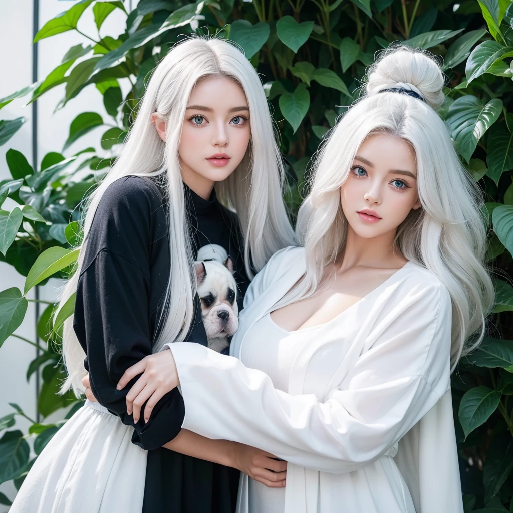 Destroyed white-haired, blue-eyed woman with long hair and green shirt, Xisionwu, 18 years old, beautiful young asian girl, korean, asian women, an Asian woman, young cute wan asian face, 1 , a young Asian woman, Asian characteristics, asian face, linda jovem korean, half asian