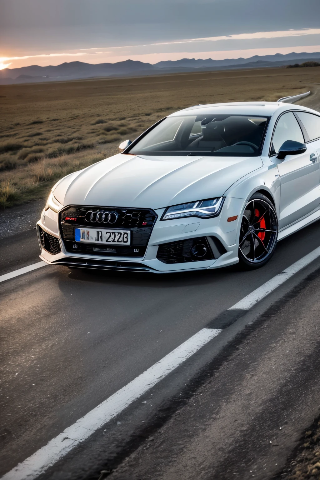 AUDI RS7 LOWER ON A LONG ROAD (best qualityer) (resolution 1920x1080)
