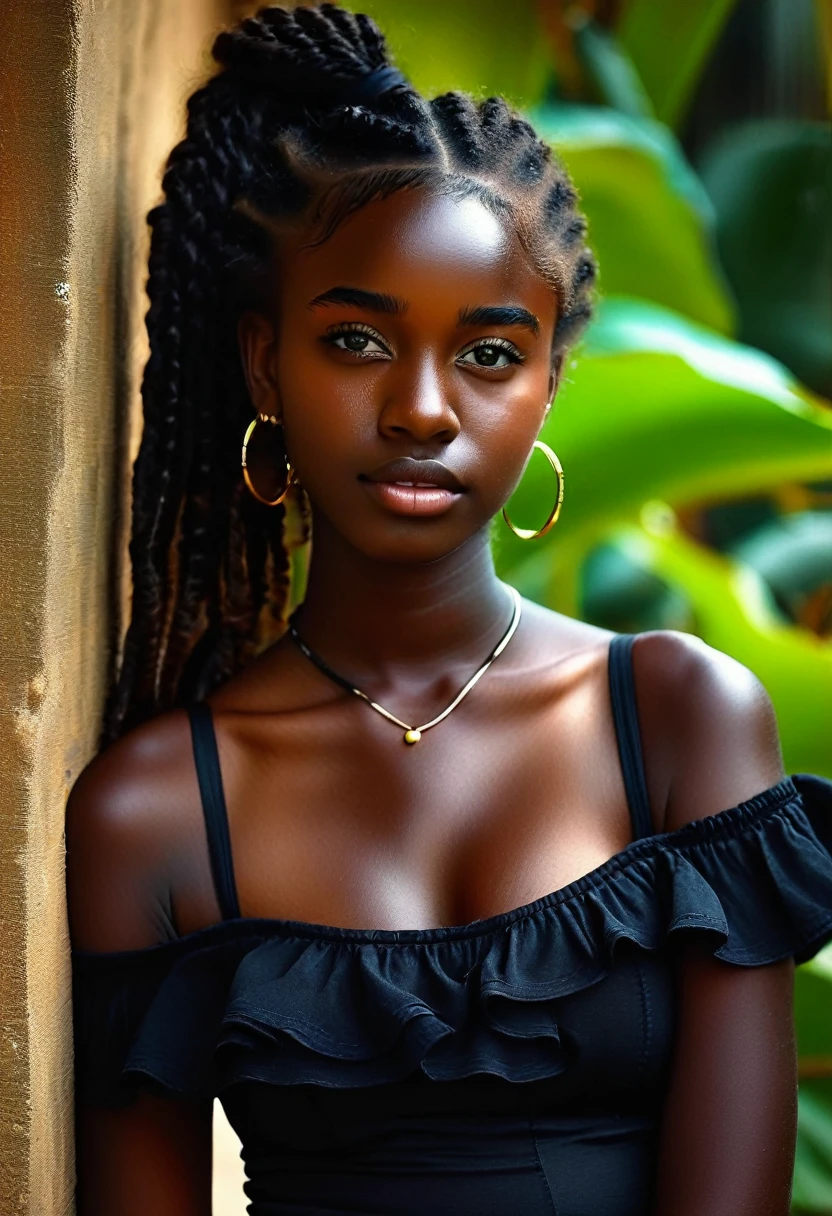 1 girl, dark skinned, teenager, 18 years old, masterpiece photography, best quality