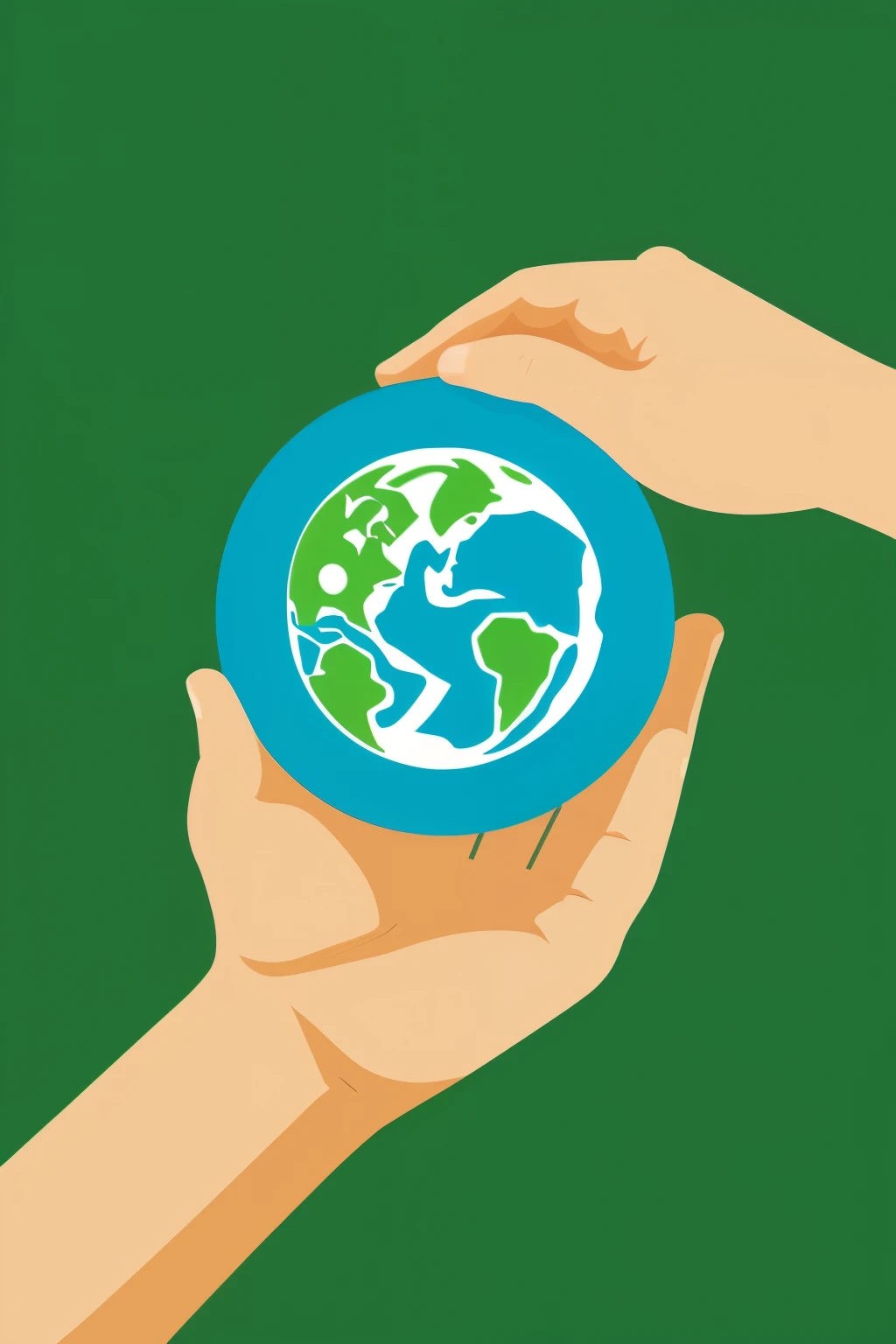 Logo for a foundation, planet being cared for, caring for the environment, loving the planet