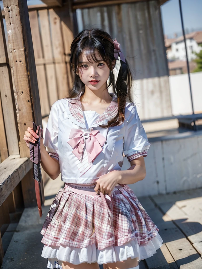 (masterpiece), (Highest quality),Ultra-high resolution, Caustics, Familiar, Beautiful Familiar FACE,Perfect Anatomy,Cowboy Shot,Solo 8 year old beauty、日BookのBookを読む人、Black Hair,Short Bob Hair,black eye,Slender body,Ideal body type,Medium chest,Sunburned skin,Glowing Skin,Oily skin,Shiny skin,Are standing,Ponytail or twin tail or bun braid twin tail,((Breathable latex、Breathable tennis uniform、Breathable white polo shirt、Breathable white pleated mini skirt)),tennis racket1Book、正しく描かれたtennis racket:1.12、Outdoor、Tennis court、,Full body image,(beautiful pussy line:1.10),(She has a very cute, young face.:1), 、(Very young and busty:1.2),(Glasses girl:30%),(Very breathable lace underwear),(Sometimes my nipples pump:1.4)