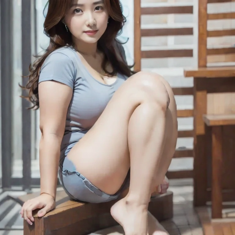 (masterpiece, best quality:1.2), 40-year-old Japanese woman, Legs , Big legs