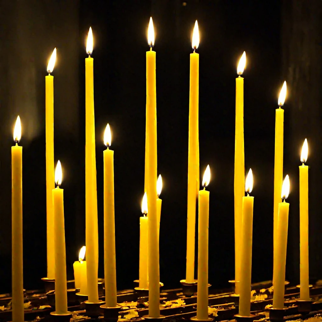 (masterpiece, best quality:1.2), dark, night, candles, yellow candle, lot of candles