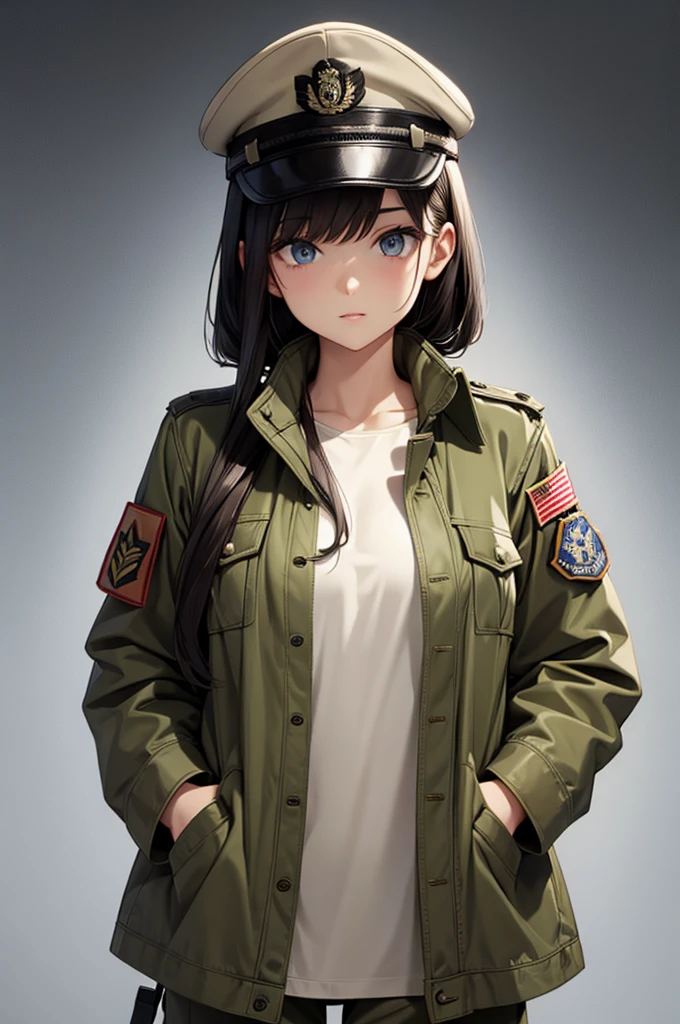 masuter piece, best qualtiy, (((realisitic, Photorealsitic:1.37))), ((独奏)), 8K image quality, Extremely delicate and beautiful, splendid, Official art with attention to detail, Ridiculous, Unbelievably ridiculous, huge filesize, ultra-detailliert, ighly detailed, (Pretty girl), (detailed girl), extremely detailed eye and face, Beautiful detailed eyes, Light makeup,, (Perfect female figure), (Japan Beauty), ((fullllbody)), ((Put the head in the frame)), A dark-haired, ((Female Fighter Pilot)), (((Full body fighter pilot suit in scarlet color))), (Military Airports, Sunnyday),
