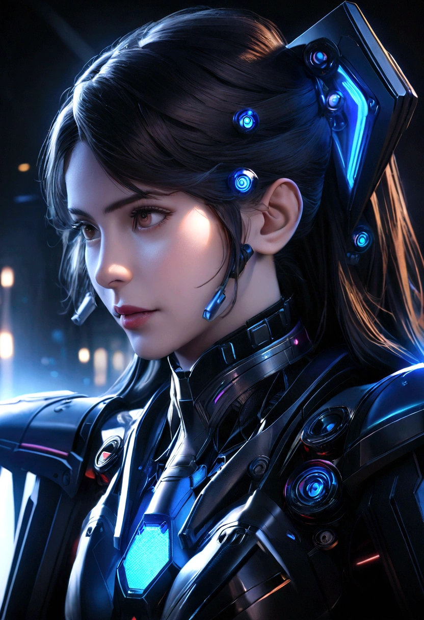 a highly detailed 8K portrait of Nicola Tesla in a futuristic armor, manipulating modern technology and energy, intricate mechanical details, cinematic lighting, photorealistic, digital art