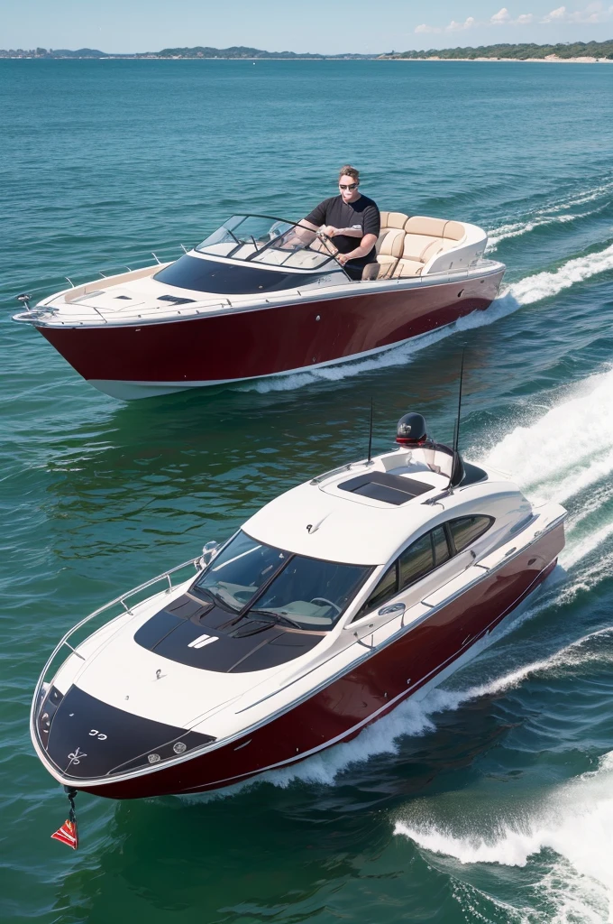 Fat Elon Musk boating