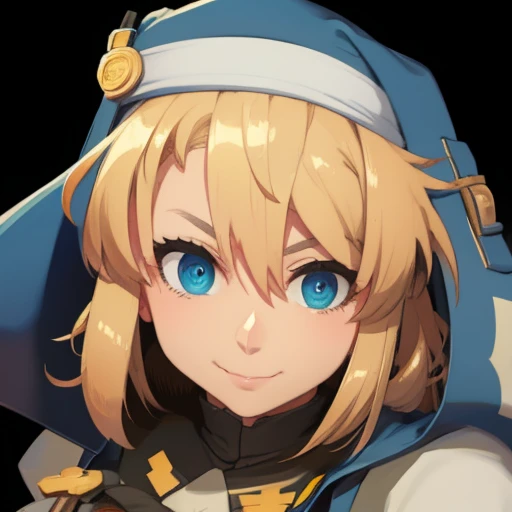 Bridget from guilty gear, close-up looking at the camera, slight smile