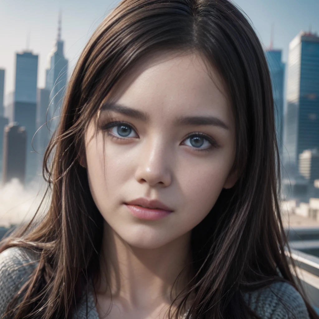 (1 girl:1.3), standing alone, (((Very face detailed)))), ((very detailed eyes and face)))), Olhos comelys e detalhados, Body parts__, offcial art, 8k unified wallpaper, super verbose, comely and comely, comely, work of art, best qualityer, original, work of art, super fine photo, best qualityer, Super high resolution, realistic realism, lighting sun, full - length portrait, wonderful beauty, dynamic pose, 精致的面容, vibrant eyes, (from the front), she wears Spider-Man suit, esquema de cores vermelho e preto, Spiderwomam, fundo de rooftop de cidade muito detalhado, rooftop, overlooking the city, face detailed, detailed complex busy background, messy, marvelous, White milk, highly detailed skin, realistic skin details, visible pores, Focus Clear, Volumetric fog, 8k hd, dslr, high qualiy, Film grain, skin fair, photographic realism, Lomography, futuristic dystopian megalopolis, translucent