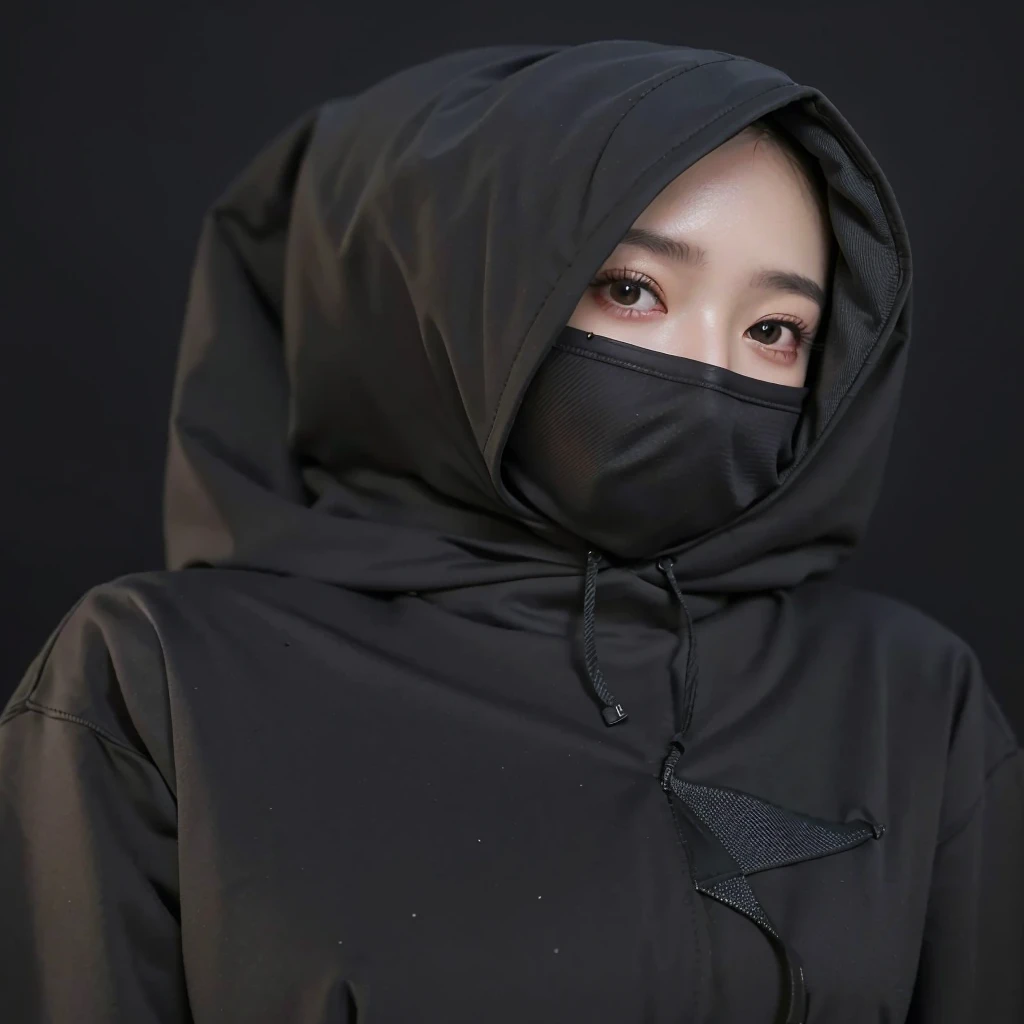 (Best quality, 8k, 32k, Masterpiece, UHD:1.2),Photo of Pretty Japanese hijab woman, large breasts, oversize hoody outer.