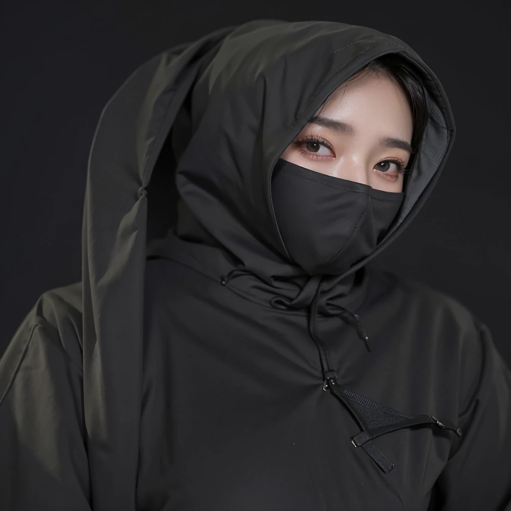 (Best quality, 8k, 32k, Masterpiece, UHD:1.2),Photo of Pretty Japanese hijab woman, large , oversize hoody outer.