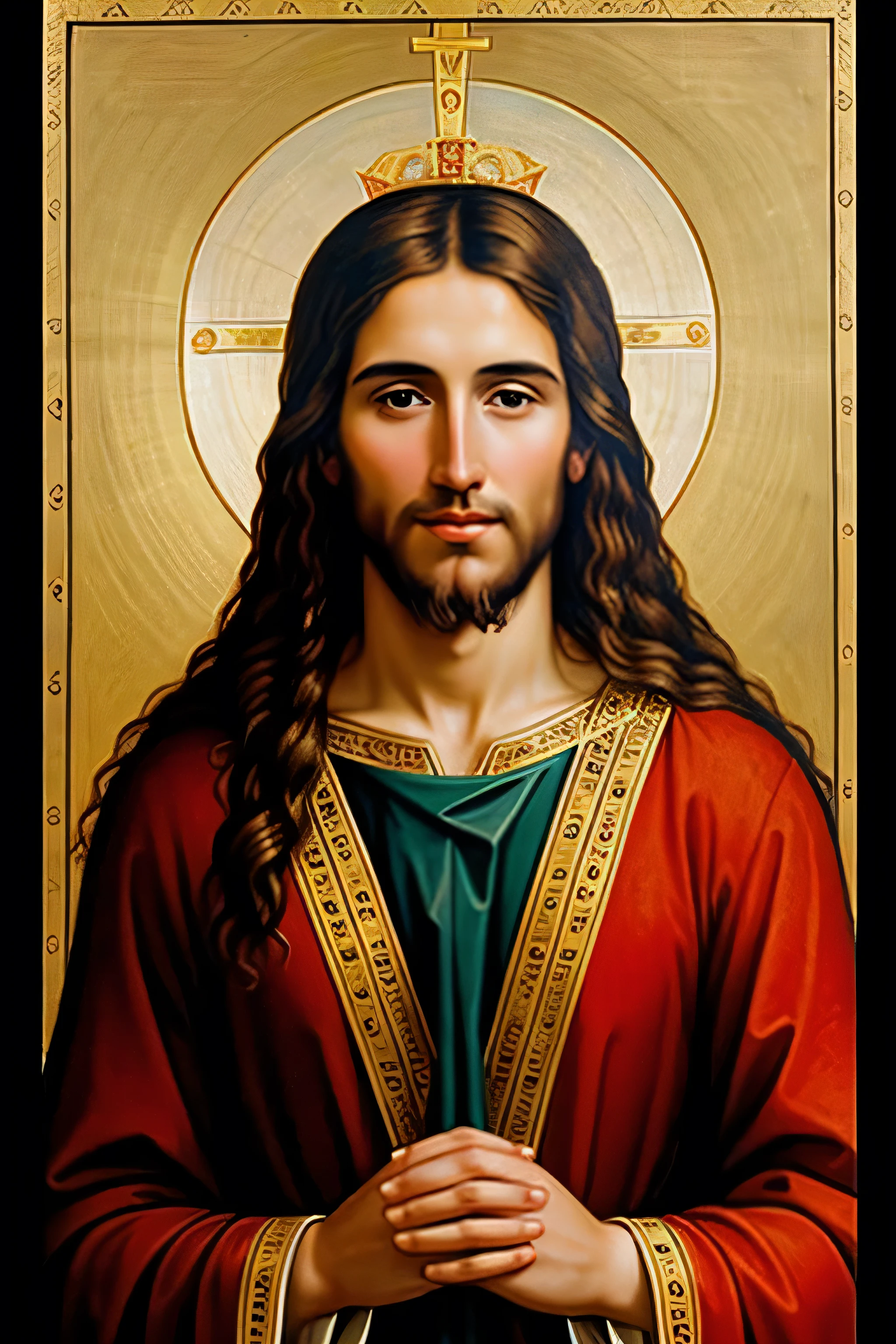 Draw the human nature of Christ and his divine nature.