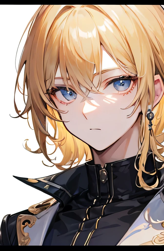 Highest quality、Highest quality、Photographic、sf、29-year-old male、Crystal clear blonde hair、Curly Hair、length, Narrow eyes、Unparalleled handsomeness、Slim and tall、Powerful expression、Extremely detailed depiction、Detailed face、masterpiece