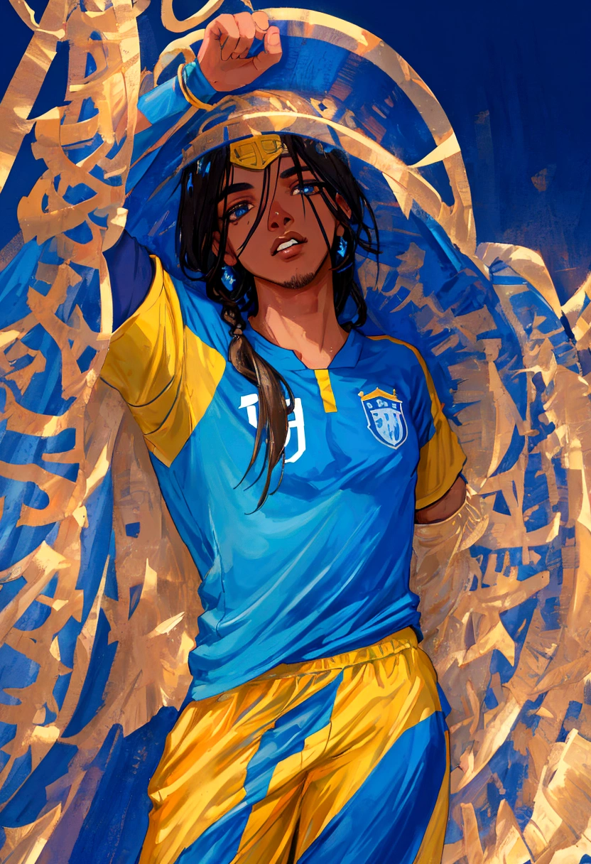 1 ronaldinho gaucho,soccer player,magical skills,extremely detailed soccer player,photorealistic,highly detailed face,beautiful detailed eyes,beautiful detailed lips,extremely detailed face,dynamic pose,mid air kick,realistic soccer field,dynamic action,hyperrealistic,4k,8k,highres,masterpiece,ultra-detailed,professional sports photography,vivid colors,cinematic lighting