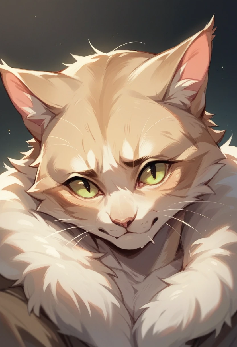 Black and beige cat 