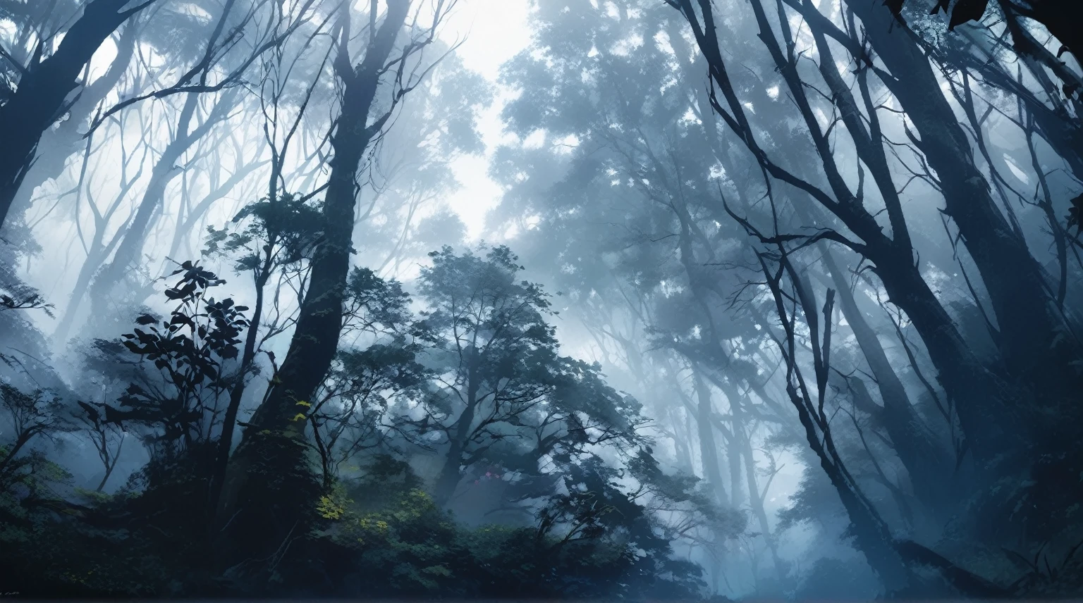 Eerie Dark Forest