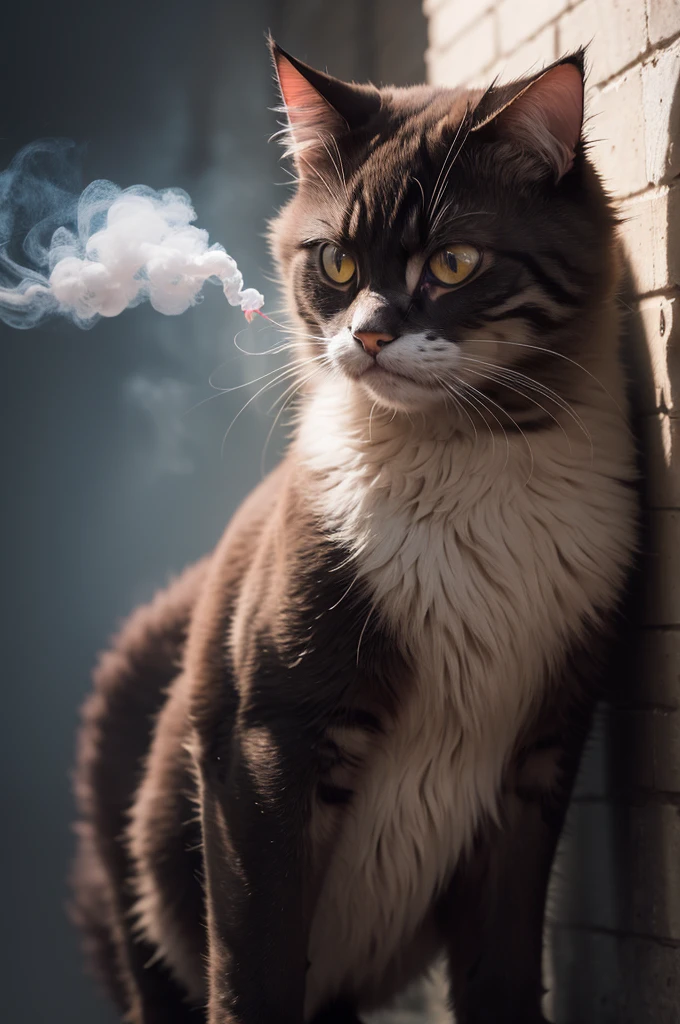 SUPER ANGRY CAT COMING SMOKE OUT THROUGH ZOIO