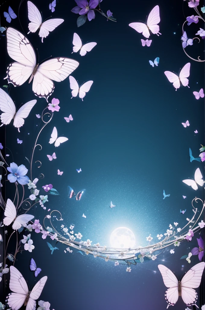 3d butterflies background