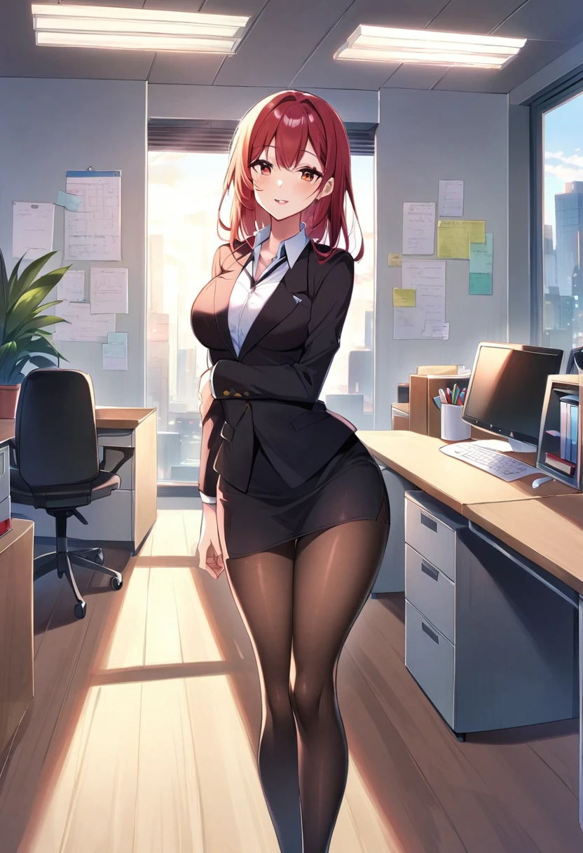 Open legs,Office,Pantyhose, rays of light