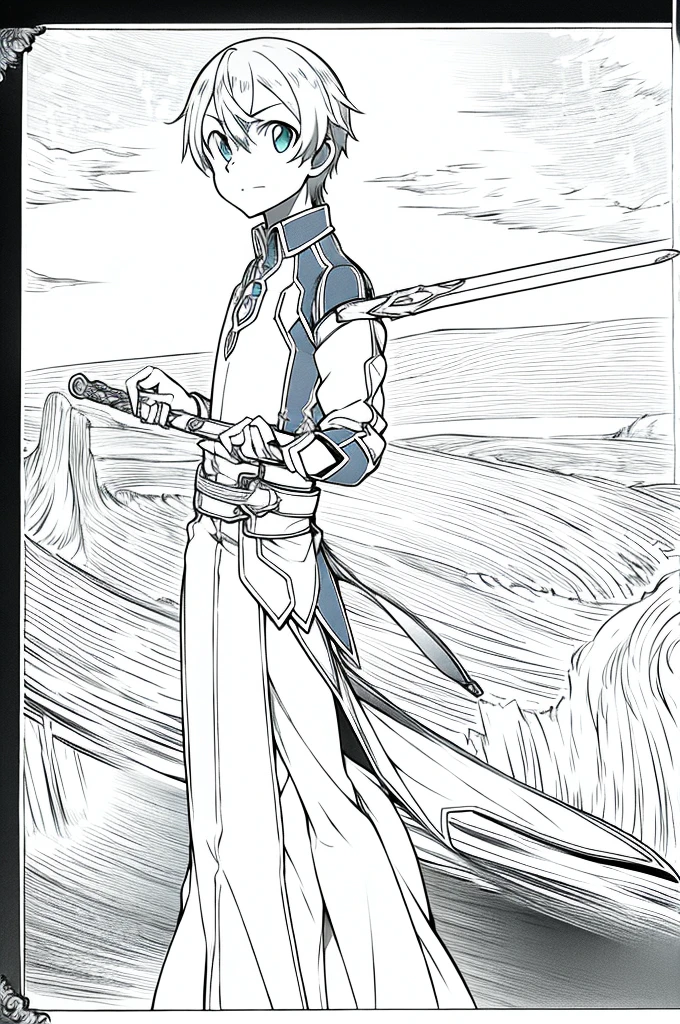 eugeo sword art online, looking at viewer, boy, masterpiece