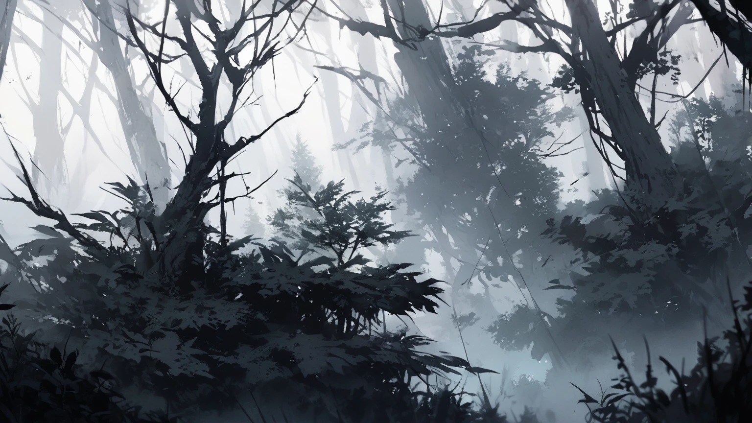 Eerie Dark Forest ,Sharpness