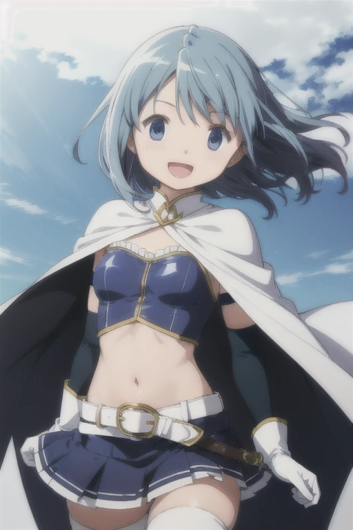 Looking at viewers,NSFW,(((1girl,1boy,sex,vaginal))),Kneeling,Crotch grabs,open mouth,sweat ,(masterpiece, highest quality:1.16), Red eyes, Cowboy Shot, Long ponytail, Up ponytail,white lace panties ,White Cape, thigh, cute,night, Cross
