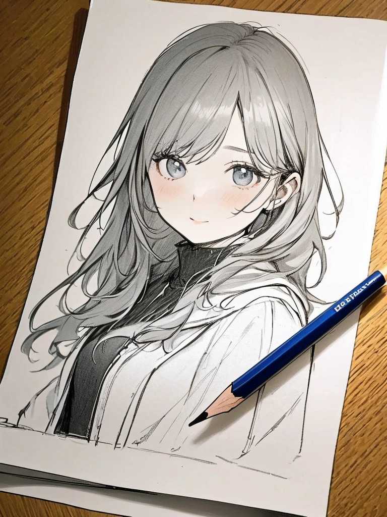 masterpiece,high quality,美しい壁paper,16k,photo taken,sketch, ひだまりsketch,((paper)),paperを持ってください,((paperにビキニの女の子を描く)),pencil,