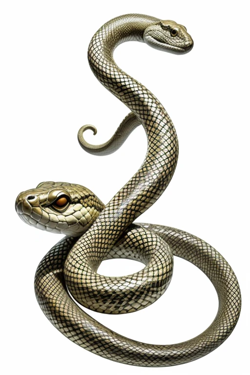 a snake with a white background