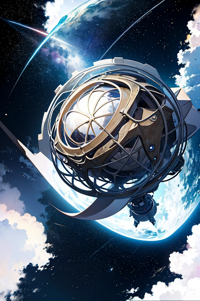 a derelict Dyson Sphere floating through space