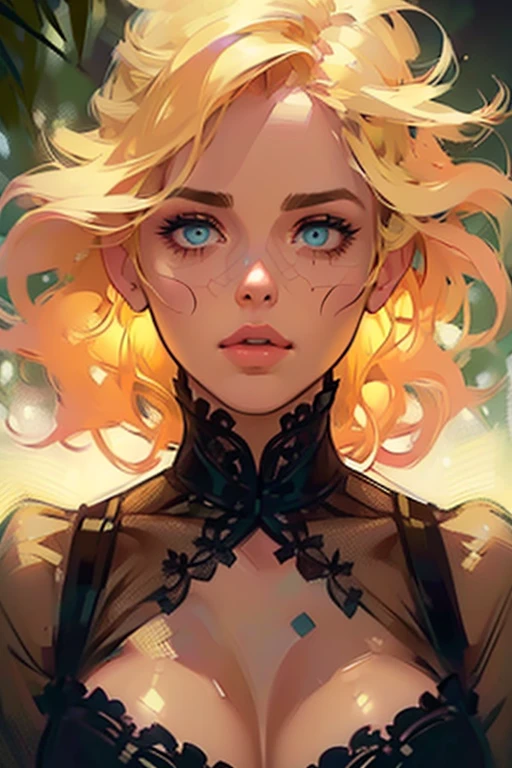 ((close-up of woman's face:1.4)),(aroused:1.2),(looking at camera, lustful),(realistic illustration). cute 27 yo ((blonde:1.3)) Caucasian woman with green eyes. Sexy (chubby:0.7) figure, natural breasts, beautiful ass. Sheer lace bra, Masterpiece, (highly detailed:1.2),(detailed face and eyes:1.2), 8k wallpaper, cinematic lighting. core shadows, high contrast, bokeh.
