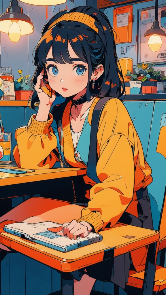cartoon girl sitting at a desk with a laptop computer, cartoon style illustration, digital anime illustration, in the art style of bowater, in style of digital illustration, illustration style, beautiful illustration, cute detailed digital art, beautiful digital illustration, stunning art style, trending on artstration, proffesional illustration, cute digital art, procreate illustration, beautiful drawing style