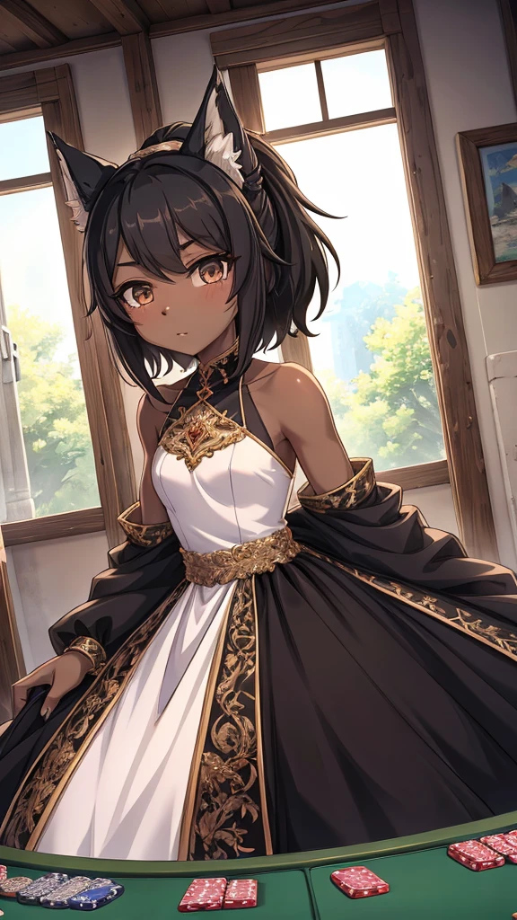 Close-up above the waist，Half side，Poker face狼女孩，Personification狼女孩，Female wolves，Personification，furry，hairy，fuzzy，Body hair，short hair，Dark Skin，Dark Skin，Dark Skin，Dark Skin，Noble clothing，Dress，Dress，晚Dress，grace，Poker face，Poker face，Poker face ，Black hair，全身灰Black hair，Dark Skin，Dark skin，Black hair，Ponytail，Long hair，Poker face，贵族Dress，big ear，Wolf Ear Girl，Wolf Tail，cute，Poker face，Cold three no girl，Poker face，****，grace，Slender figure，Girl-like wolf girl，flat chest，Light and Shadow，indoor背景，indoor，cute，Poker face，cool girl，poker face，Princess dress