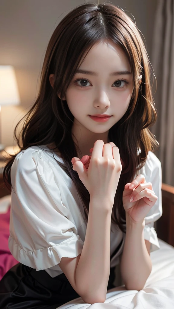 Realistic,fine quality detailed picture,Best quality,high-resolution,1 beautiful girl,feminine,beautiful teeth,at my room