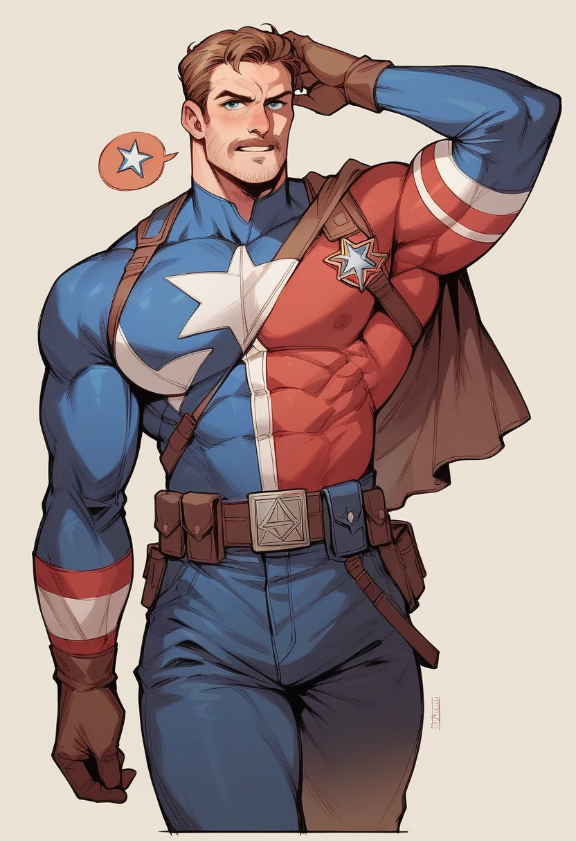 Make Robert Downey Junior dressed as Captain America 