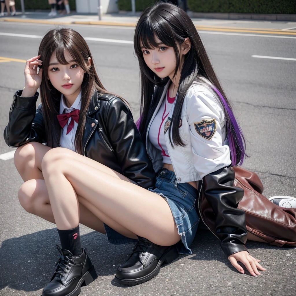 middle School girls,smile,Beautiful girls,leather jacket,The best quality to get you horny,uniform,Put your feet on the slime、Girls to play,Multi-colored hair,Perfect Girl,Super cute girl,uniform,blazer,School festival,Big Breasts,濡れたuniformのシャツを着ている,Long Hair、She has her bangs down,Angel,Ultra HD,Young girl,Sex,Naughty Girls,Full body image,Absurd,Beautiful girls,
