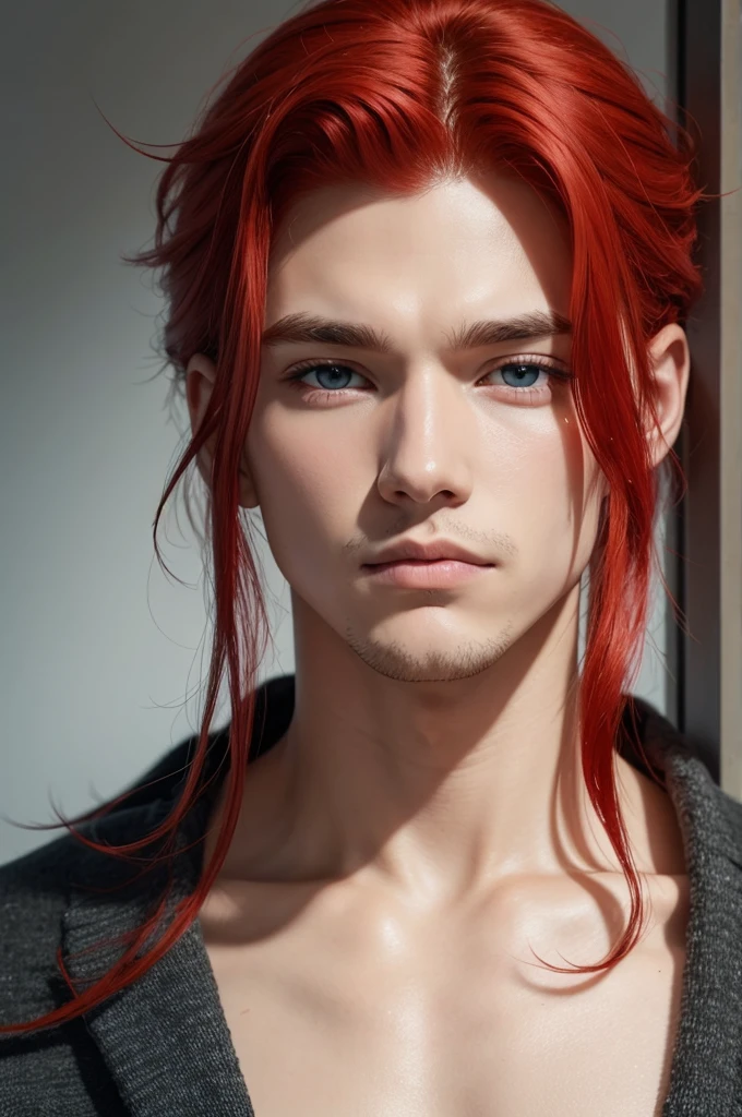 Male red hair black eyes