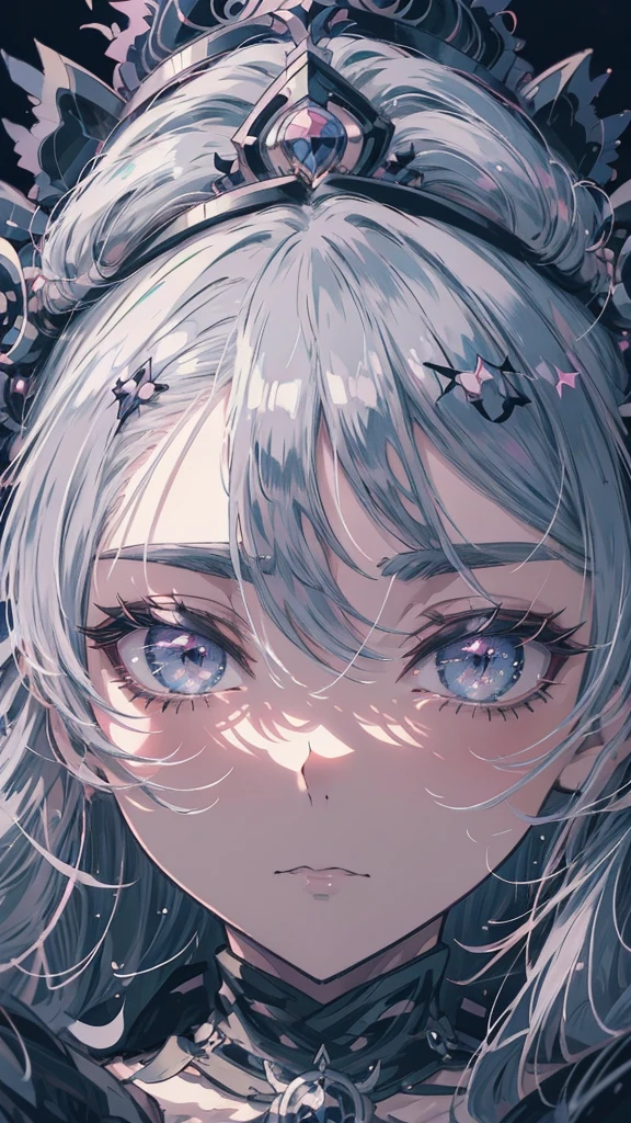 Close-up of a woman with a crown on her head, Gothic Maiden Anime Girl, Gwaiz, Detailed Anime Character Art, 1 7 year old anime goth girl, Detailed anime artwork, Detailed anime art, Beautiful anime portraits, clean Detailed anime art, Stunning Anime Face Portraits, Detailed digital anime art, Detailed portrait of an anime girl, Artbook artwork
