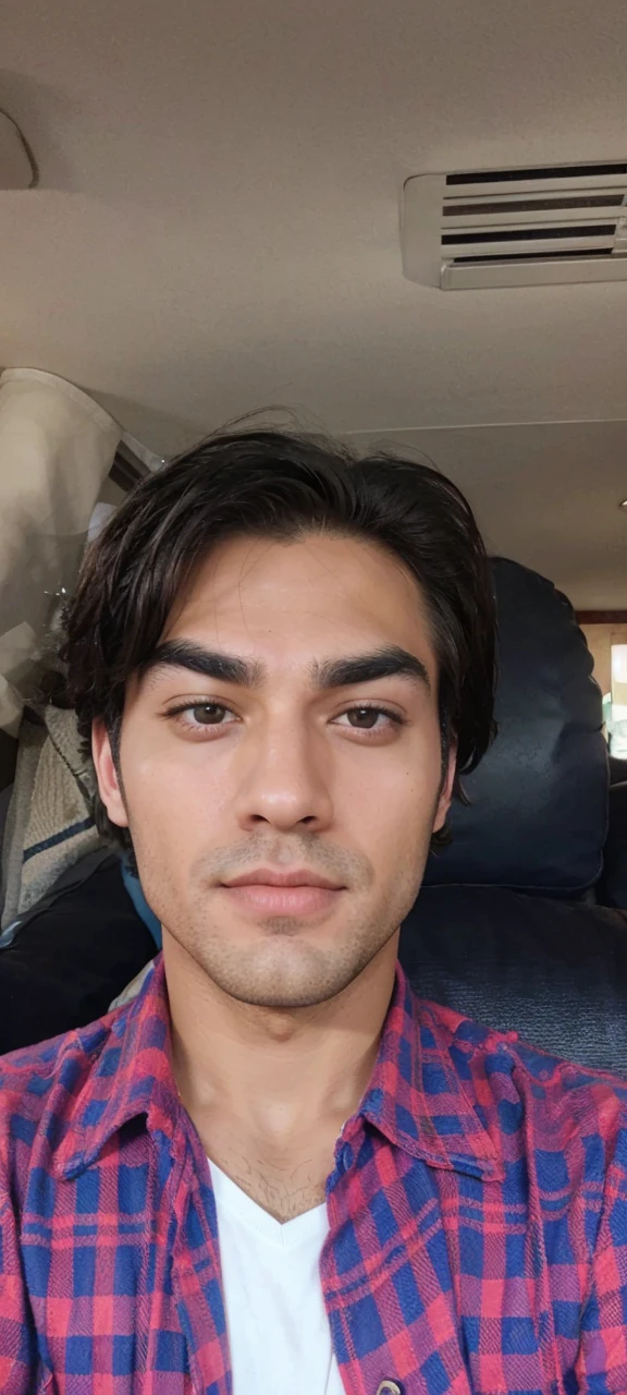 A handsome man with a big body and a six pack, thick eyebrows, naked with a big penis, sperm comes out, sitting on the sofa in exotic style