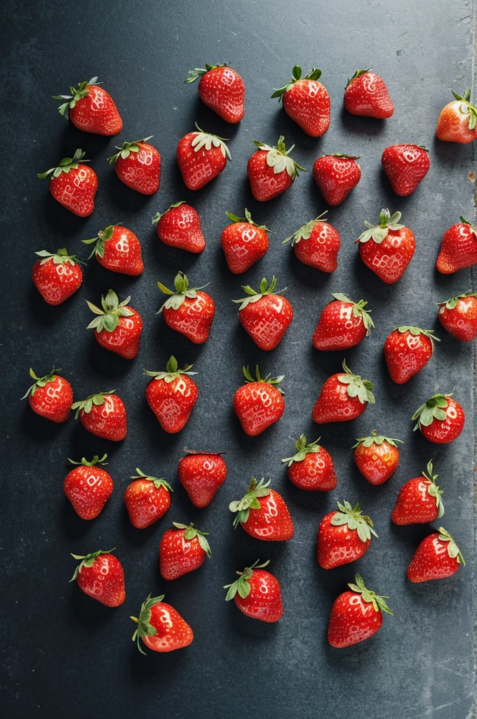 Creatively shaped strawberries to use in a logo 