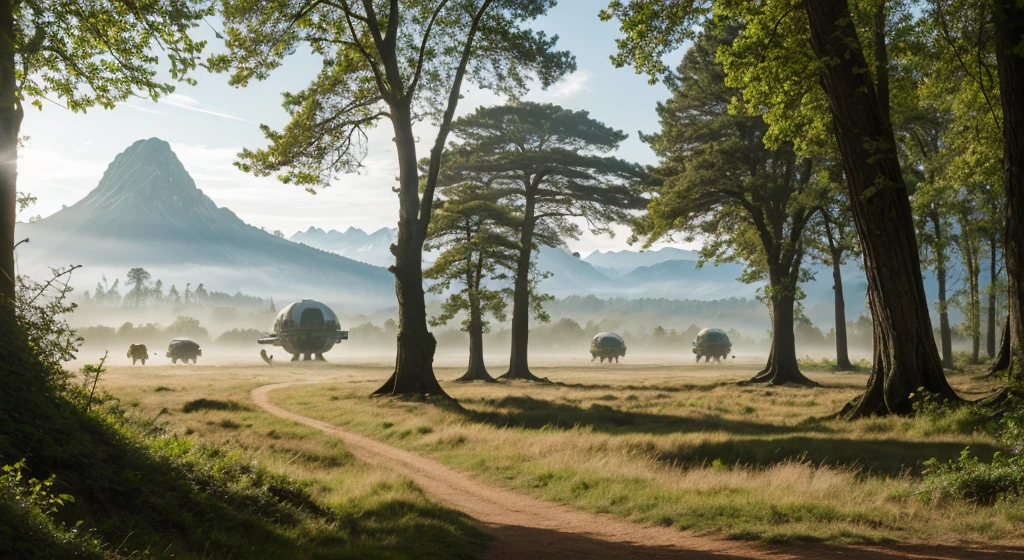 landscape of star wars planet endor, nature only