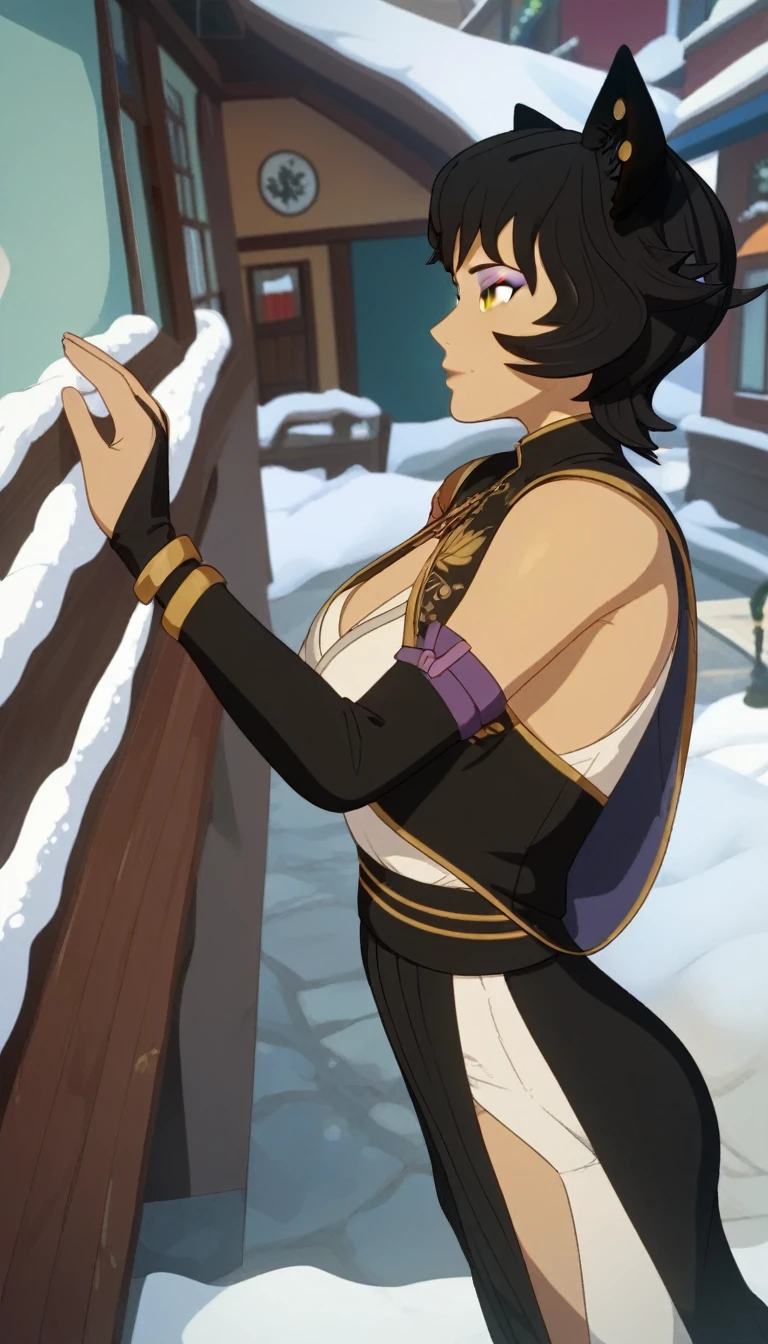 score_9, score_8_up, score_7_up,
mature female,
kali belladonna, large breast,
snowy street,
from above, from side
peeking around corner,
cold