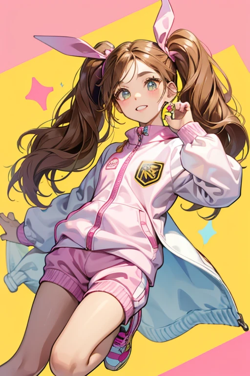 Vault Queen has a medium skin-tone similar to OMG’s like Class Prez but with a different undertone. She has long brown hair, that’s styled into long pigtails and accessorized with yellow and pink beads attached to rubber bands. Vault Queen’s eyes are brown and she wears pink glittery lipstick.

She shows the world sporty can be fashionable in a colorful yellow and pink tracksuit, yellow leg warmers, white jacket with pink stripes, a yellow gym bag, a pink ribbon attached to a yellow handle, a gold medal, and colorful pink shoes SPARKLE; GLITTER