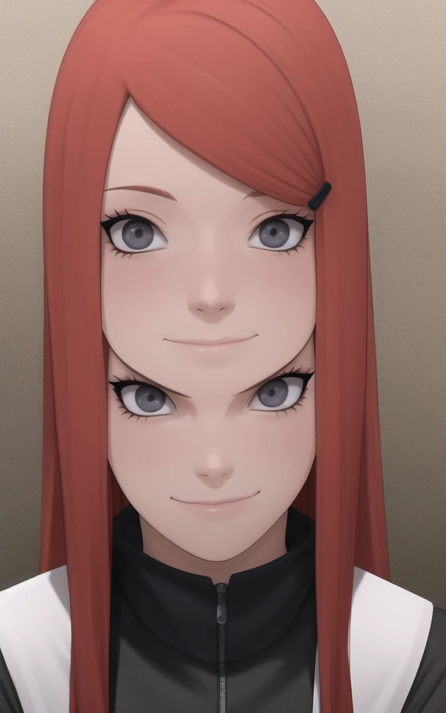 full body, uzumaki kushina, Kushina Uzumaki, masterpiece, high quality, UHD Quality, 4k Quality, perfect, perfection, perfect all,
long red hair, hair ornament, swept bangs, gray eyes, hairclip, perfect face, perfect body, perfect hair, expressive eyes, Soft smile, perfect waist, blushing, naked